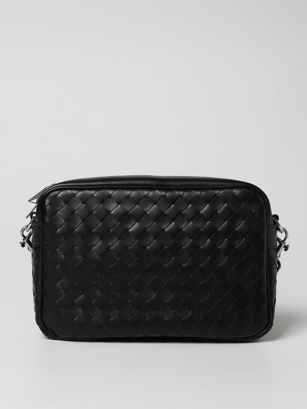 Bottega Veneta Intrecciato Camera Crossbody Bag Leather Black